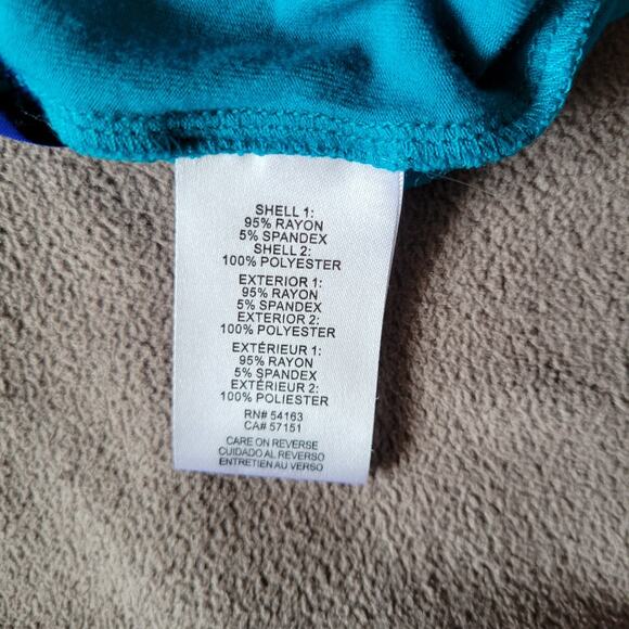 Calvin Klein Dress Womens Medium Asymmetrical Ruffle Aqua Blue Beach - Picture 10 of 16